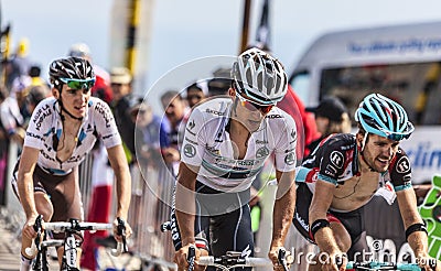 The Cyclist Michal Kwiatkowski Wearing the White Jersey Editorial Stock Photo