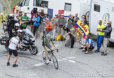 The Cyclist Pierre Rolland - Tour de France 2015 Editorial Stock Photo