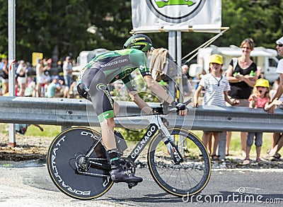 The Cyclist Pierre Rolland - Tour de France 2014 Editorial Stock Photo