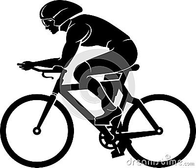 Cyclist Silhouette Stock Photo