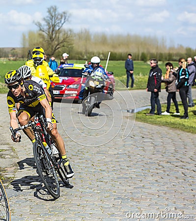 The Cyclist Sylvain Chavanel - Paris Roubaix 2016 Editorial Stock Photo