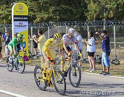 The Cyclist Tadej Pogacar - Yellow Jersey - Le Tour de France 2020 Editorial Stock Photo