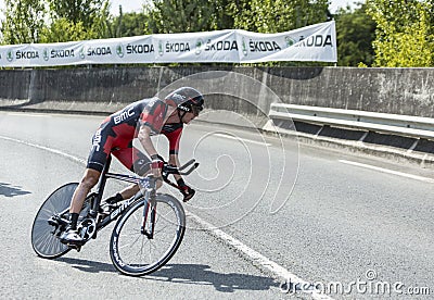 The Cyclist Tejay van Garderen - Tour de France 2014 Editorial Stock Photo