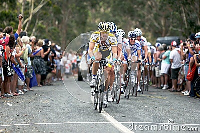 Cyclists compete at the Tour Down Under. Editorial Stock Photo