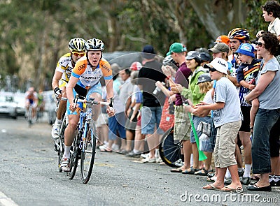 Cyclists compete at the Tour Down Under. Editorial Stock Photo