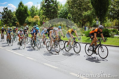 Cyclists competing Editorial Stock Photo