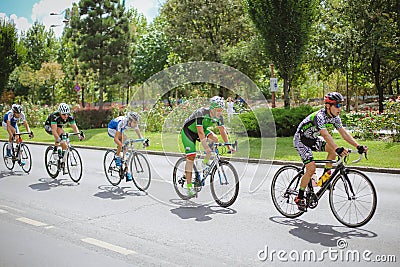 Cyclists competing Editorial Stock Photo