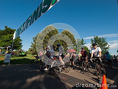 Cyclists race Editorial Stock Photo