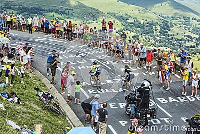 Cyclists on the Road of Le Tour de France Editorial Stock Photo