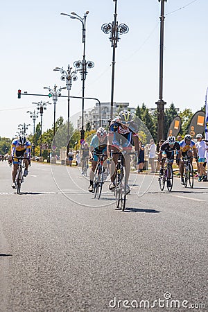 Cyclists sprints during the race Editorial Stock Photo