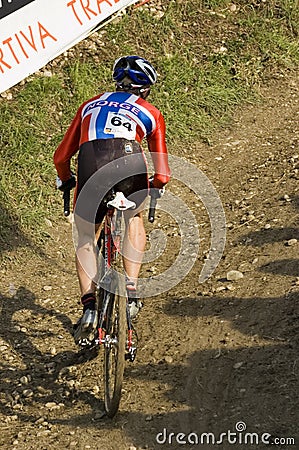 Cyclo-cross competitor Editorial Stock Photo