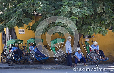 Cyclo drivers Editorial Stock Photo