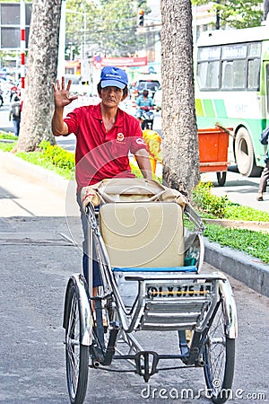 Cyclo man Editorial Stock Photo