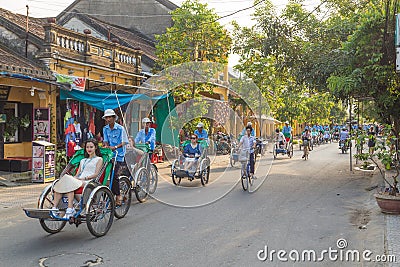 Cyclo Tours in Hoi An Vietnam Editorial Stock Photo