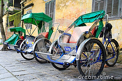 Cyclo in vietnam Stock Photo