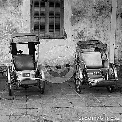 Cyclo in vietnam Stock Photo