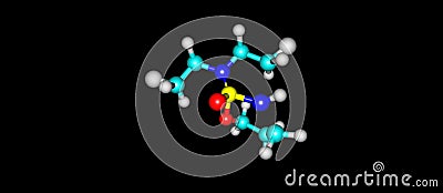 Cyclophosphamide molecular structure isolated on black Cartoon Illustration