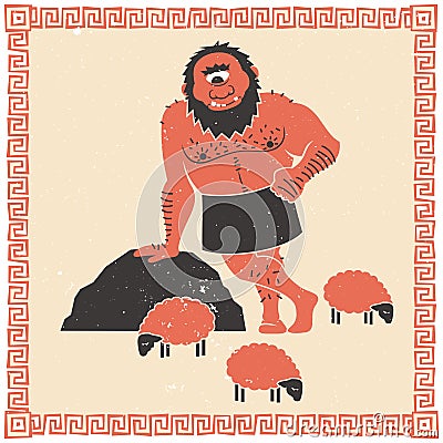 Cyclops Polyphemus Vector Illustration