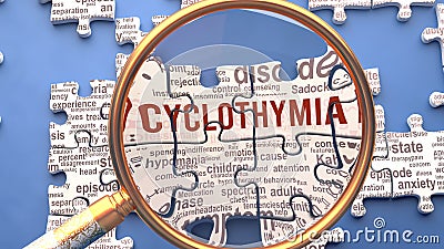 Dreams Cyclothymia as a complex and multipart topic with many connecting elements defining vital ideas and concepts about Stock Photo