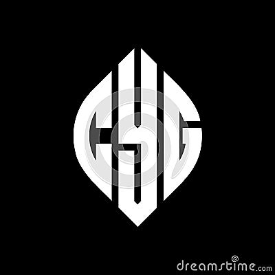 CYG circle letter logo design with circle and ellipse shape. CYG ellipse letters with typographic style. The three initials form a Vector Illustration