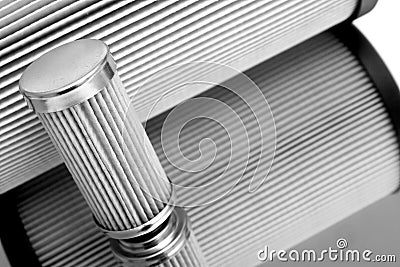 Cylinder sharped filter Stock Photo