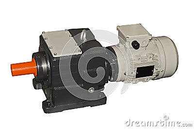 Cylindrical gear motor Stock Photo