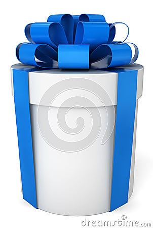Cylindrical gift box Cartoon Illustration