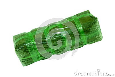 Cylindrical Sticky Rice Cake Stock Photo