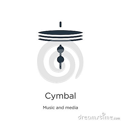 Cymbal icon vector. Trendy flat cymbal icon from music collection isolated on white background. Vector illustration can be used Vector Illustration