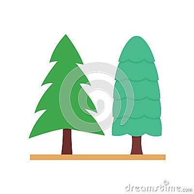 Cypress tree Line Style vector icon which can easily modify or edit Vector Illustration