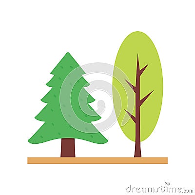 Cypress tree Line Style vector icon which can easily modify or edit Vector Illustration