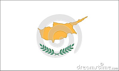 Cyprus flag Vector Illustration