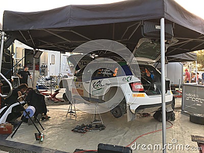 Cyprus Rally Pit stop Editorial Stock Photo