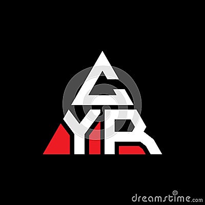 CYR triangle letter logo design with triangle shape. CYR triangle logo design monogram. CYR triangle vector logo template with red Vector Illustration