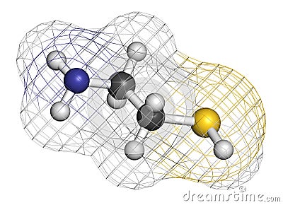 Cysteamine Huntington\'s disease drug molecule Stock Photo