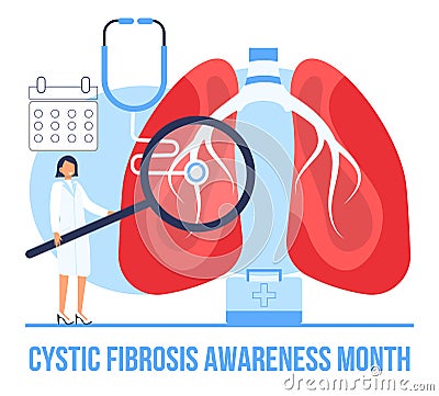 Cystic fibrosis awareness month concept vector. Medical event Vector Illustration