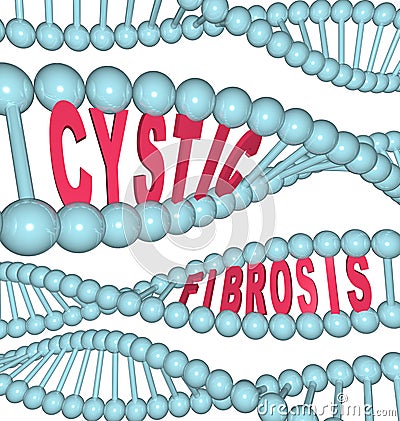 Cystic Fibrosis - Words in DNA Stock Photo