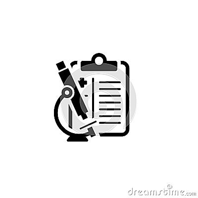 Cytology and Medical Services Flat Icon Vector Illustration