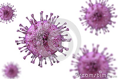 Cytomegalovirus, DNA virus from herpesviridae family Cartoon Illustration