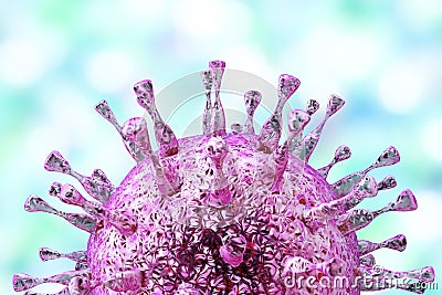 Cytomegalovirus, DNA virus from Herpesviridae family Cartoon Illustration