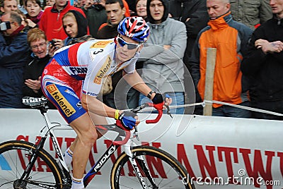 Czec cyclocross champion in action Editorial Stock Photo