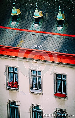 Czech, Brno, city architecture building. Europe, Brno downtown a Stock Photo