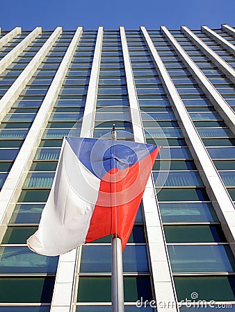 Czech flag Stock Photo