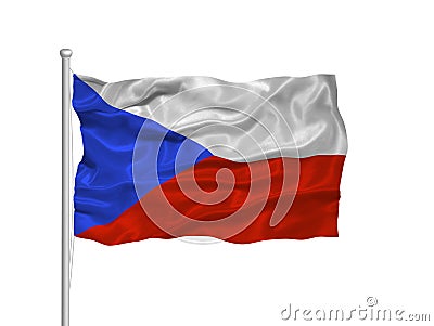 Czech Flag 2 Stock Photo