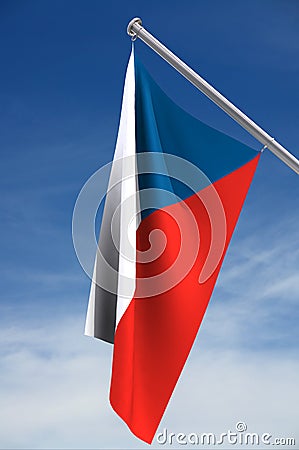 Czech Flag Stock Photo