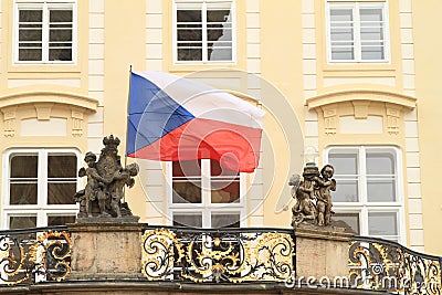 Czech flag Stock Photo