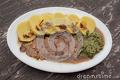 Czech or German food (cuisine). Stock Photo