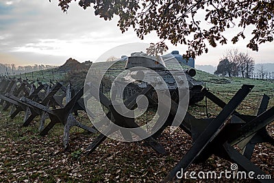 Czech historical bunker museum from war fotification Stock Photo