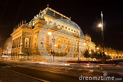 Czech national theatre Stock Photo