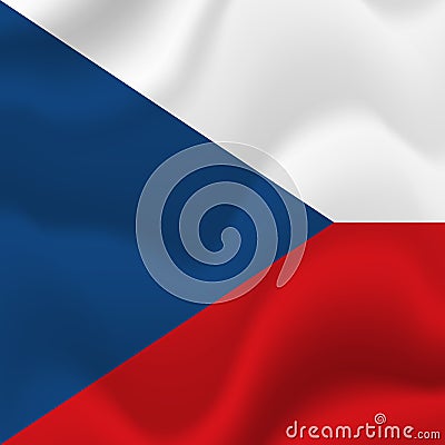 Czech Republic flag background. Vector. Vector Illustration